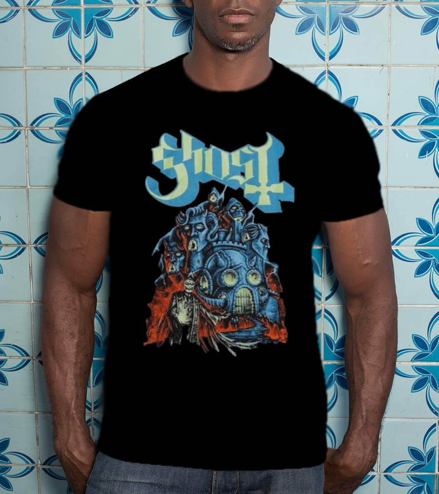 Ghost Band Robot Castle Glow In The Dark T-Shirt