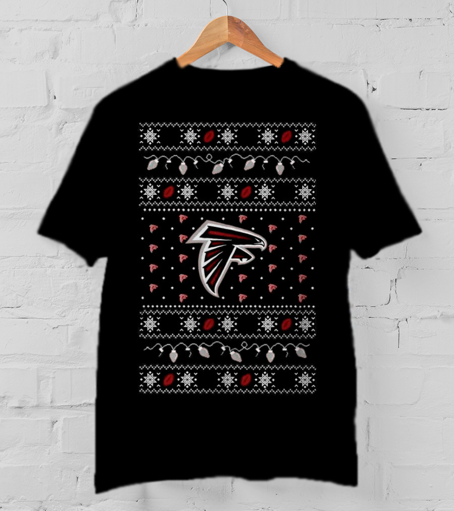 Atlanta Falcons Holiday Lights Ugly Sweater T-Shirt