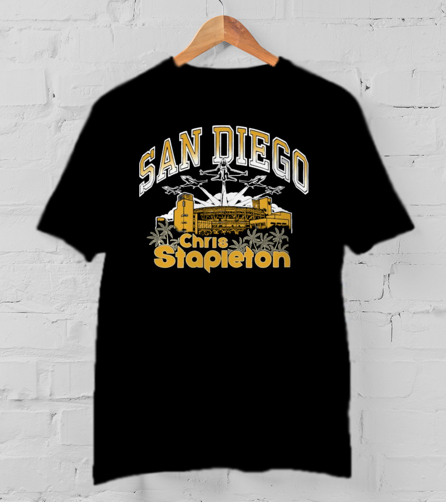 San Diego Chris Stapleton Event Stadium And Fighter Jets T-Shirt
