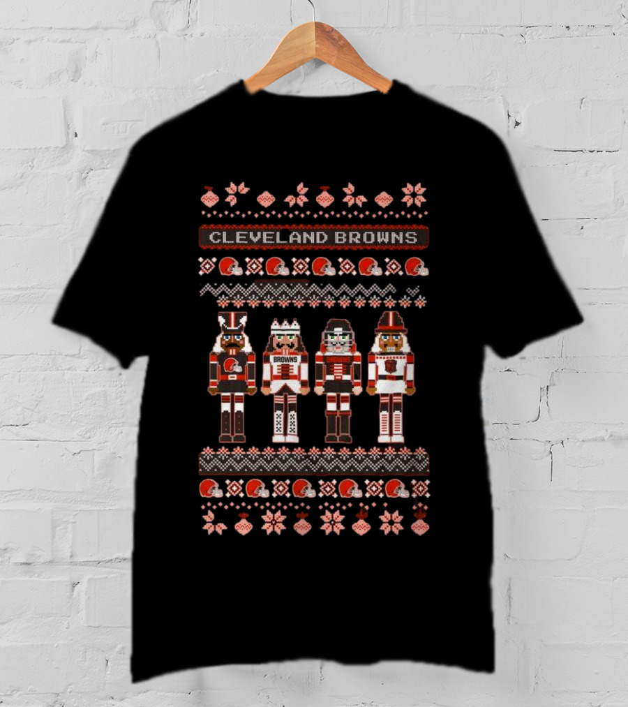Cleveland Browns NFL Nutcracker Holiday Ugly Sweater T-Shirt