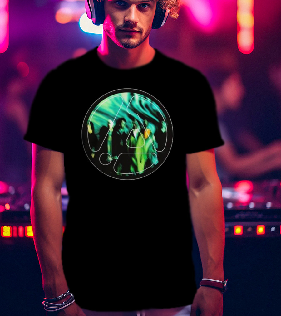 Linkin Park From Zero Framed Green Abstract Circle T-Shirt