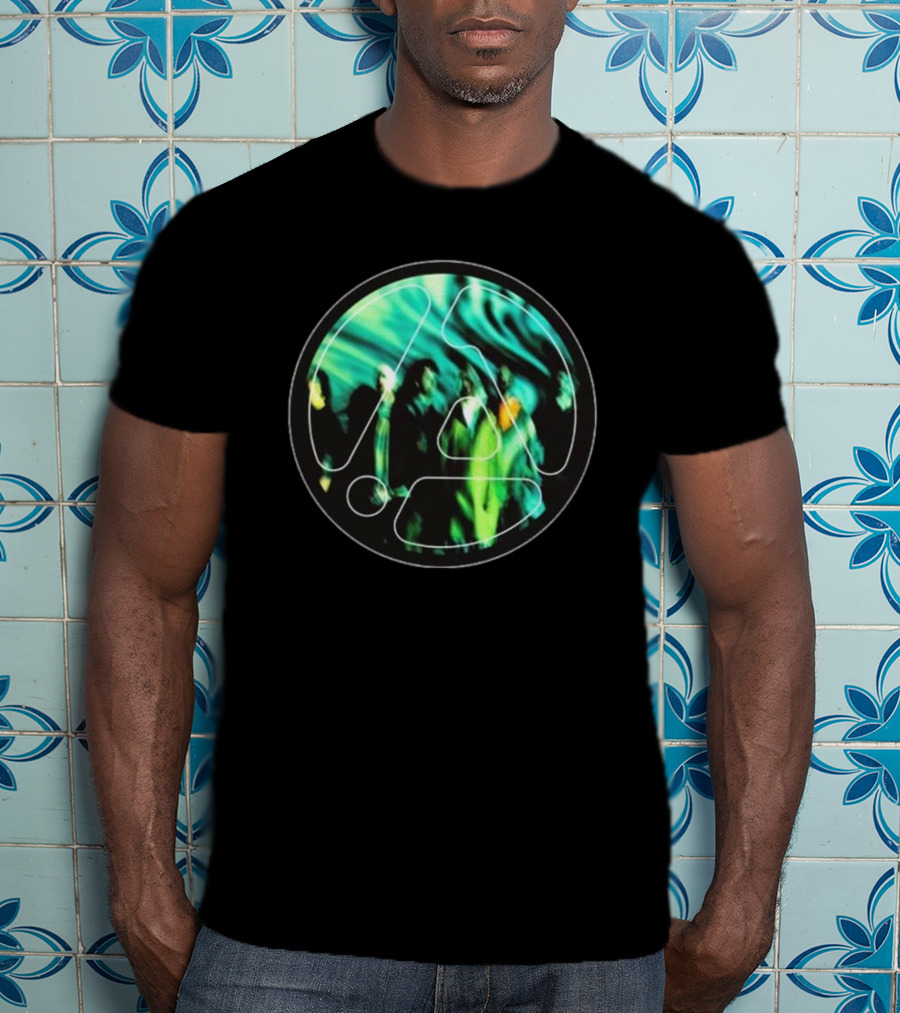 Linkin Park From Zero Framed Green Abstract Circle T-Shirt