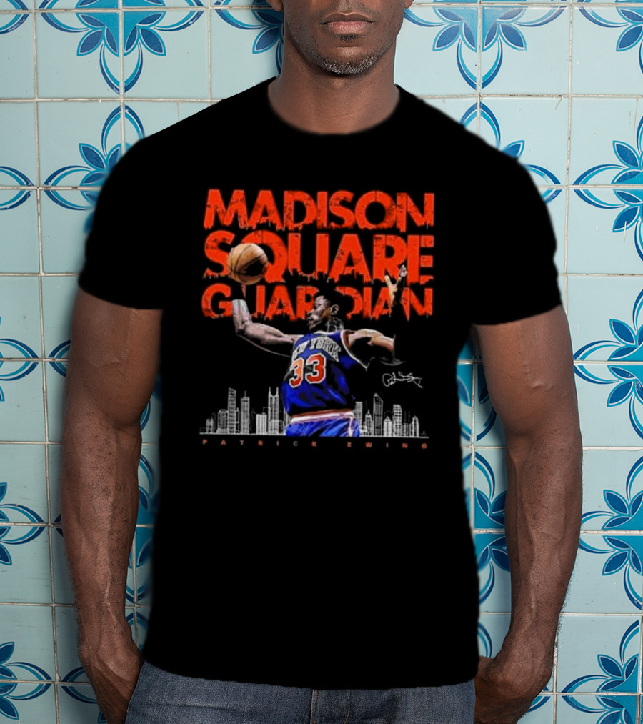 Patrick Ewing Madison Square Guardian New York Knicks Signature T-Shirt