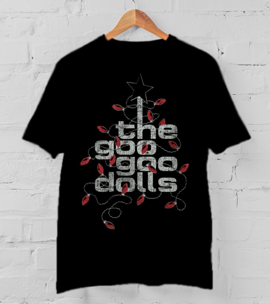 The Goo Goo Dolls Christmas Tree With Red Holiday Lights And Star T-Shirt
