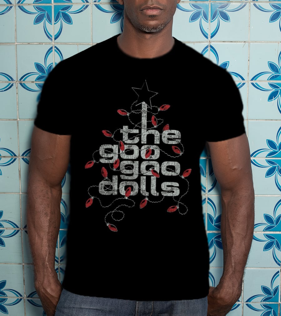 The Goo Goo Dolls Christmas Tree With Red Holiday Lights And Star T-Shirt