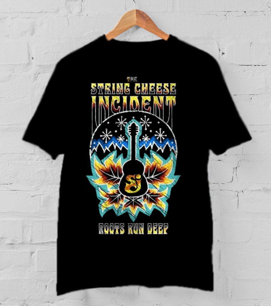 The String Cheese Incident Roots Run Deep Sunrise Mountains Guitar T-Shirt