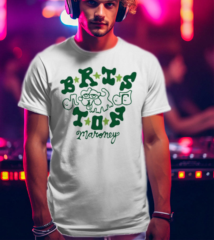 Briston Maroney Playful Dog And Stars T-Shirt