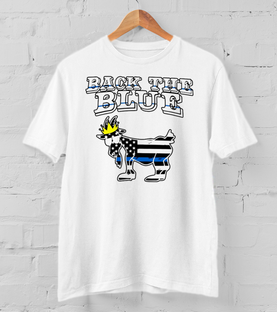 Back The Blue Goat US Flag T-Shirt