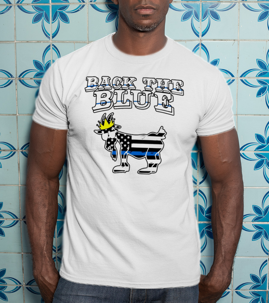 Back The Blue Goat US Flag T-Shirt