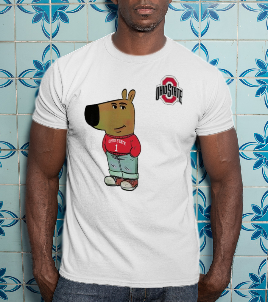Ohio State Buckeyes Character In Red T-Shirt