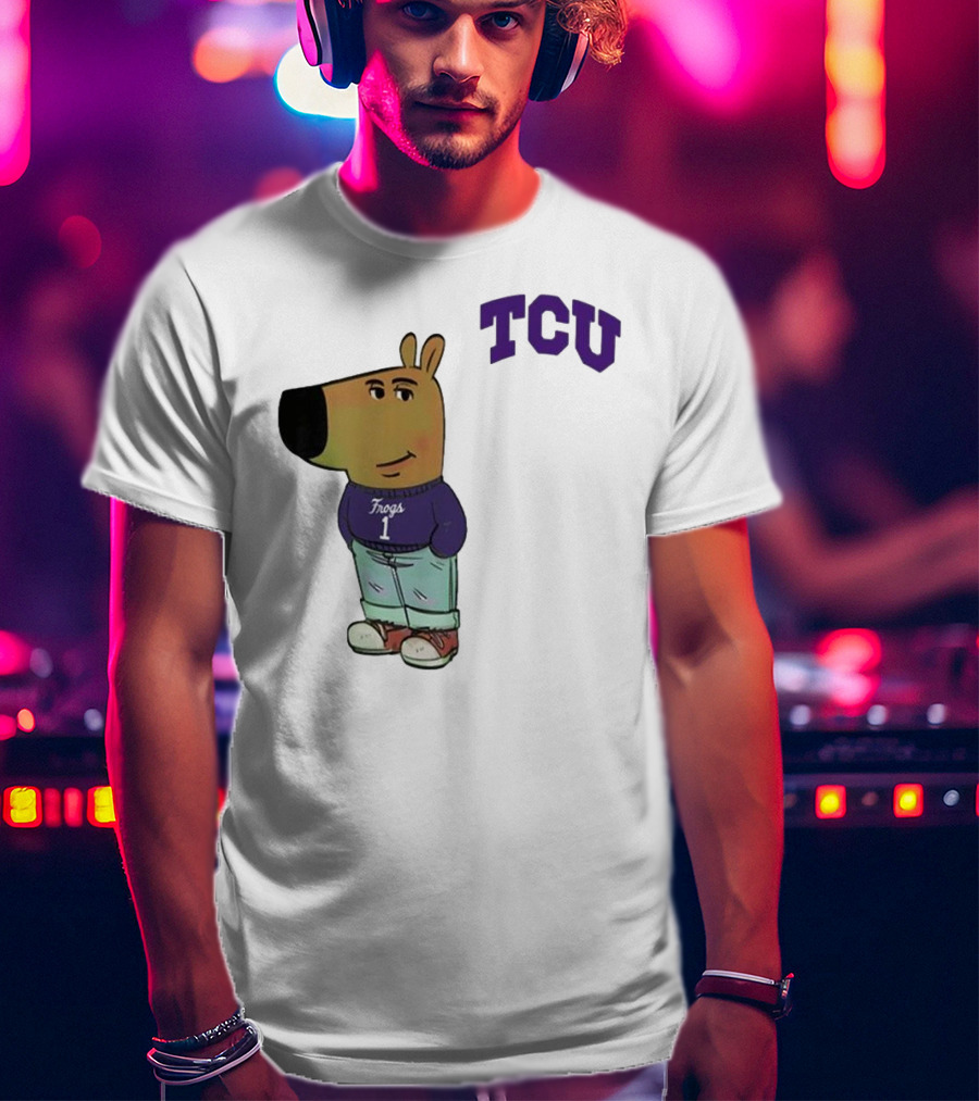 TCU Horned Frogs Chill Guy Cartoon Character In Frogs Jersey T-Shirt