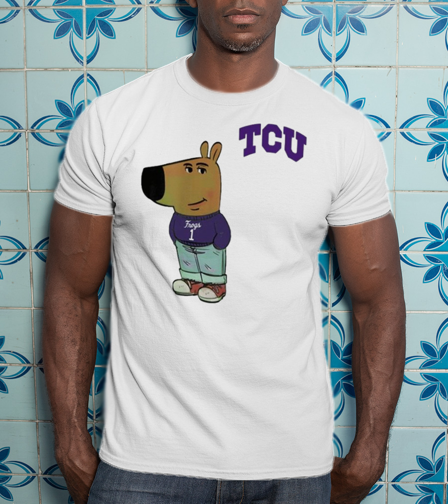 TCU Horned Frogs Chill Guy Cartoon Character In Frogs Jersey T-Shirt