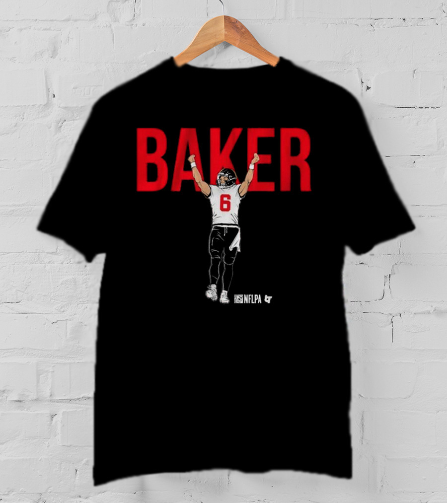 Baker NFLPA Celebration Number 6 Football Victory T-Shirt