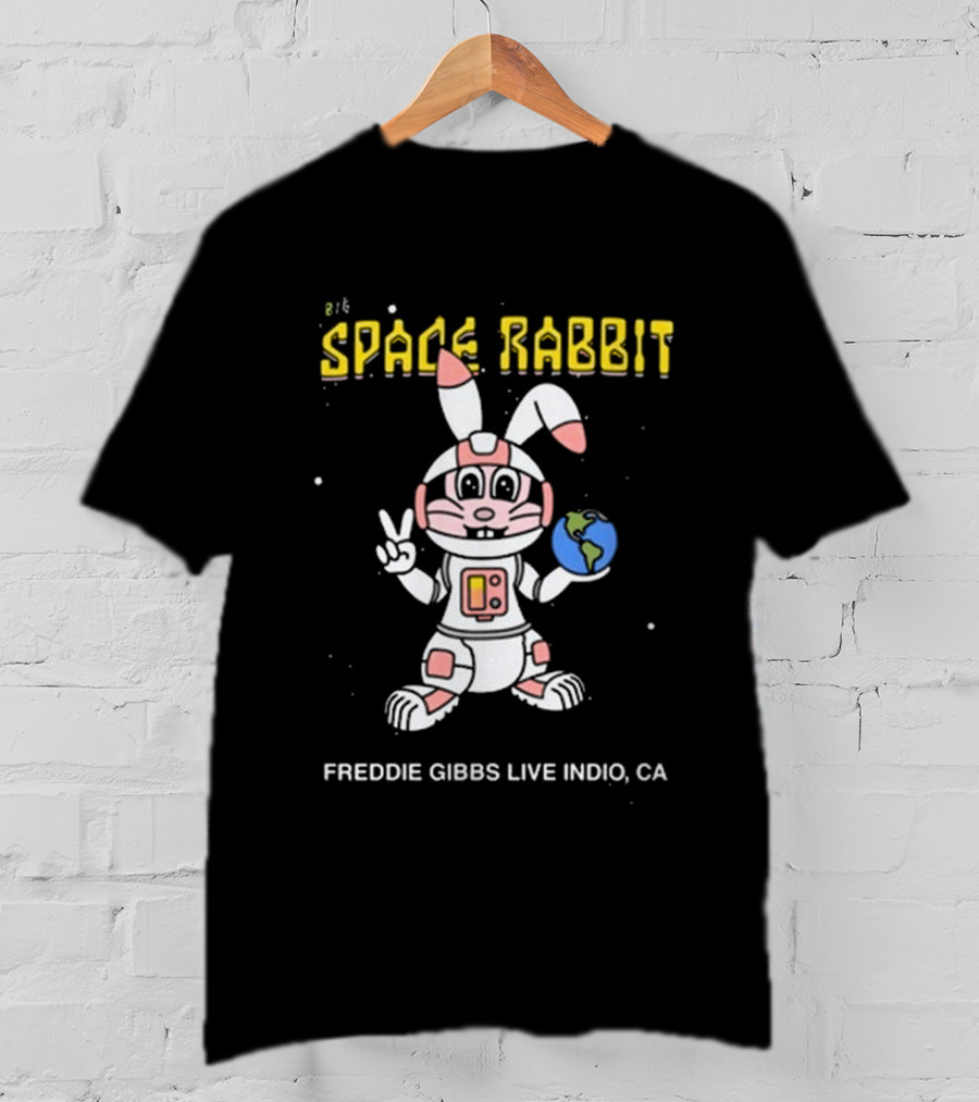 Space Rabbit Freddie Gibbs Live Indio CA Earth Character T-Shirt