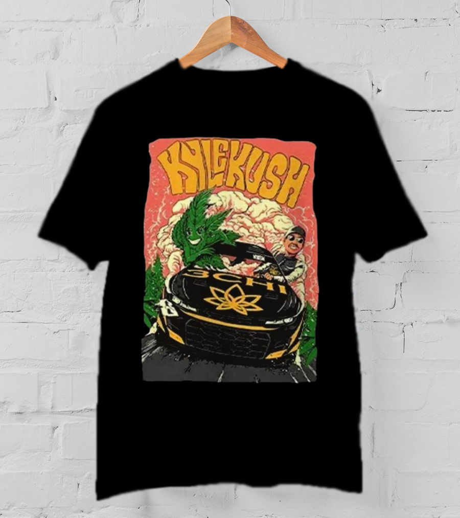 Kyle Kush Weed Racing Car Smoking Clouds Character T-Shirt