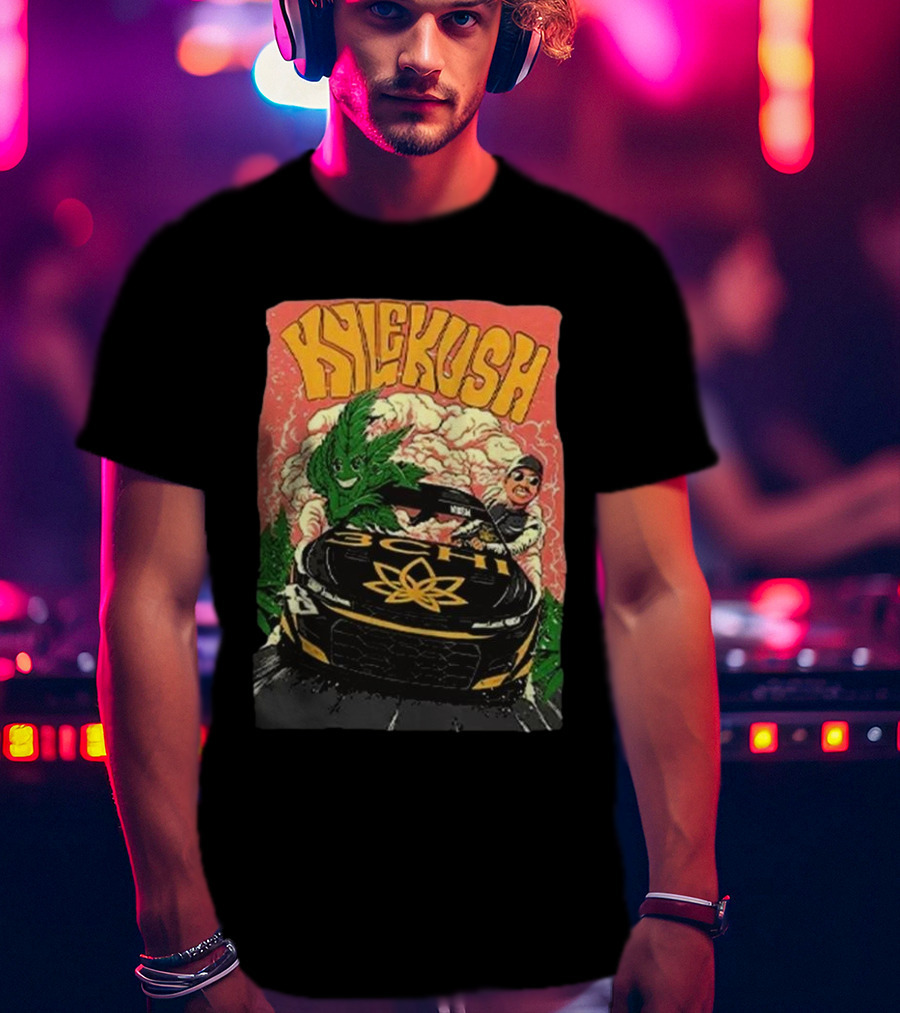 Kyle Kush Weed Racing Car Smoking Clouds Character T-Shirt