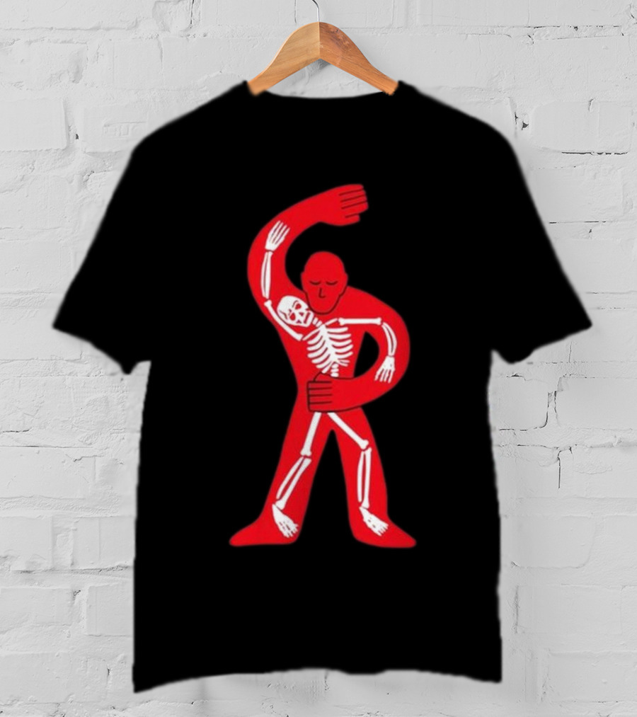Lord Huron Dancing Skeleton Red Figure Hugging Skeleton T-Shirt