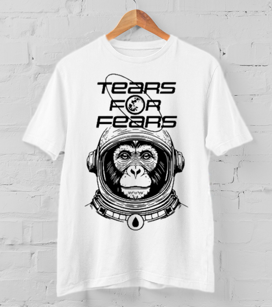 Tears For Fears Space Monkey Astronaut With Planet And Teardrop Helmet T-Shirt