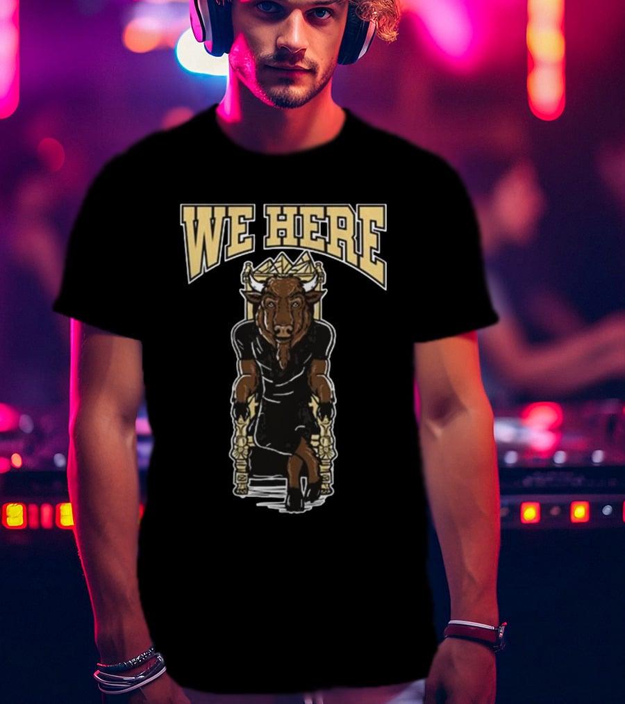 Colorado Buffaloes We Here Charging Bull T-Shirt