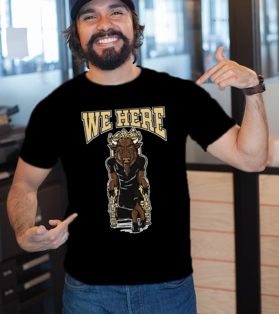 Colorado Buffaloes We Here Charging Bull T-Shirt