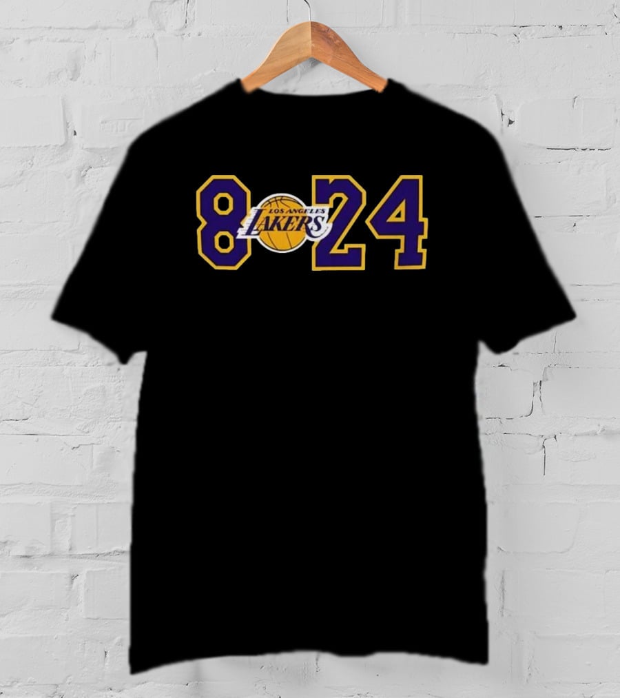 Los Angeles Lakers 8 24 Kobe Bryant NBA Wordmark T-Shirt