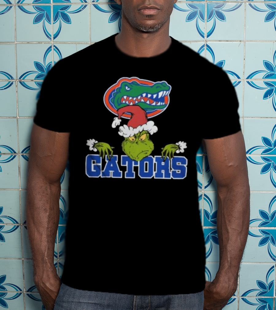 Florida Gators Grinch Christmas Football T-Shirt