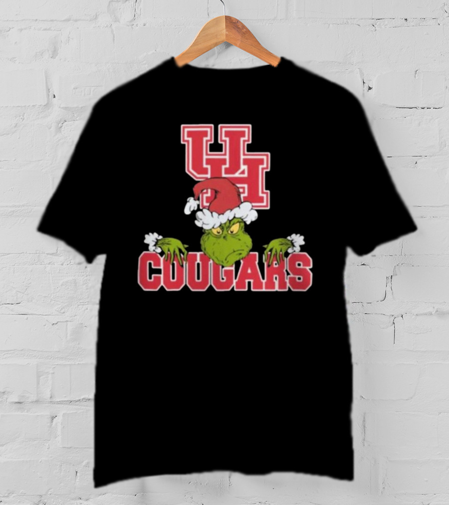 NCAA Houston Cougars Grinch Christmas T-Shirt