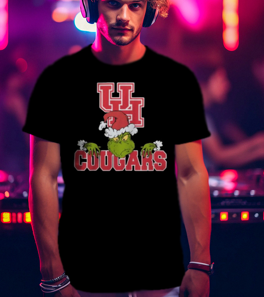 NCAA Houston Cougars Grinch Christmas T-Shirt