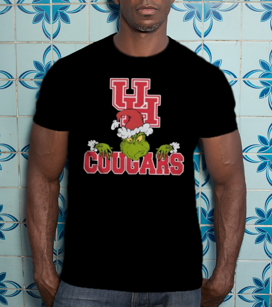 NCAA Houston Cougars Grinch Christmas T-Shirt