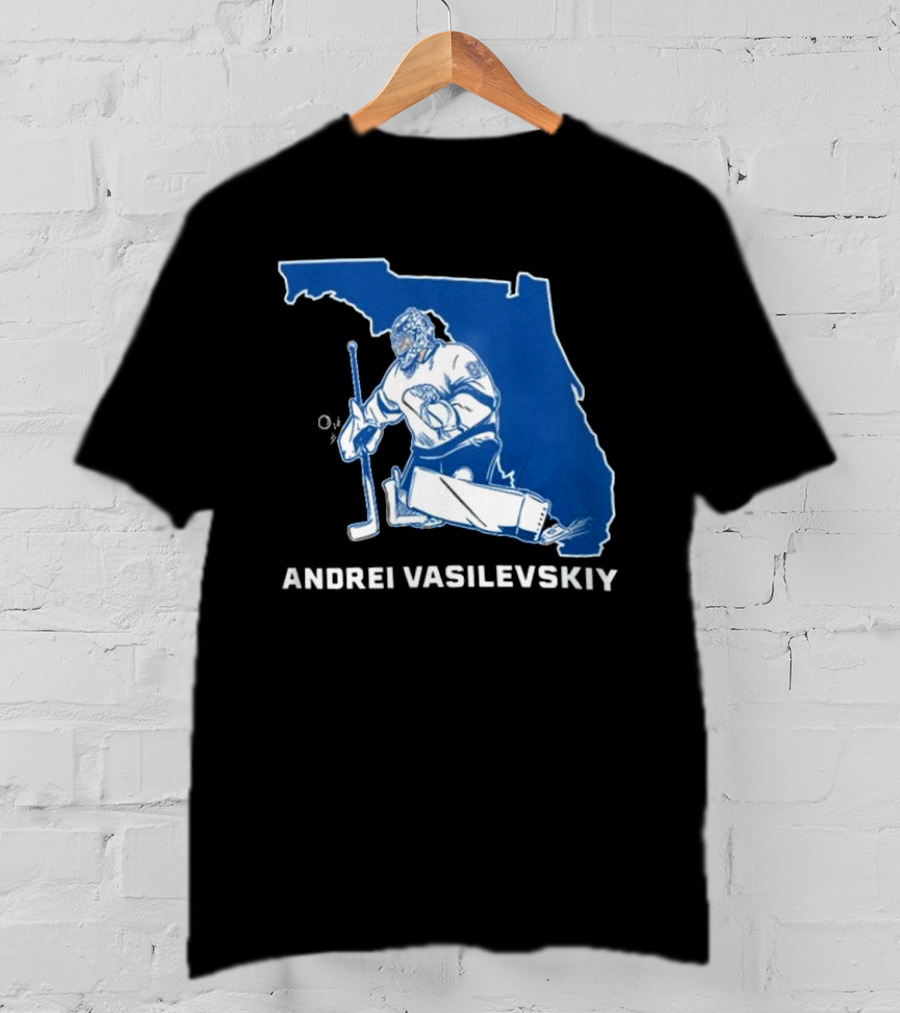 Andrei Vasilevskiy Tampa Bay Hockey Florida Map T-Shirt