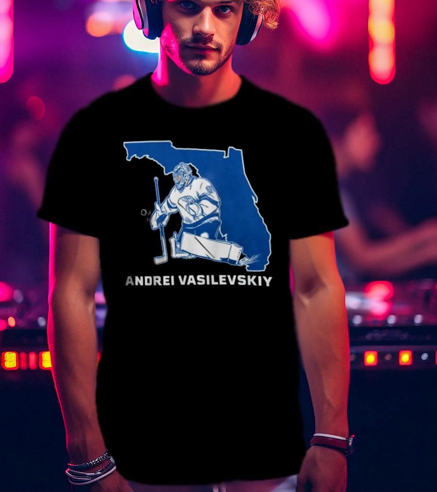 Andrei Vasilevskiy Tampa Bay Hockey Florida Map T-Shirt