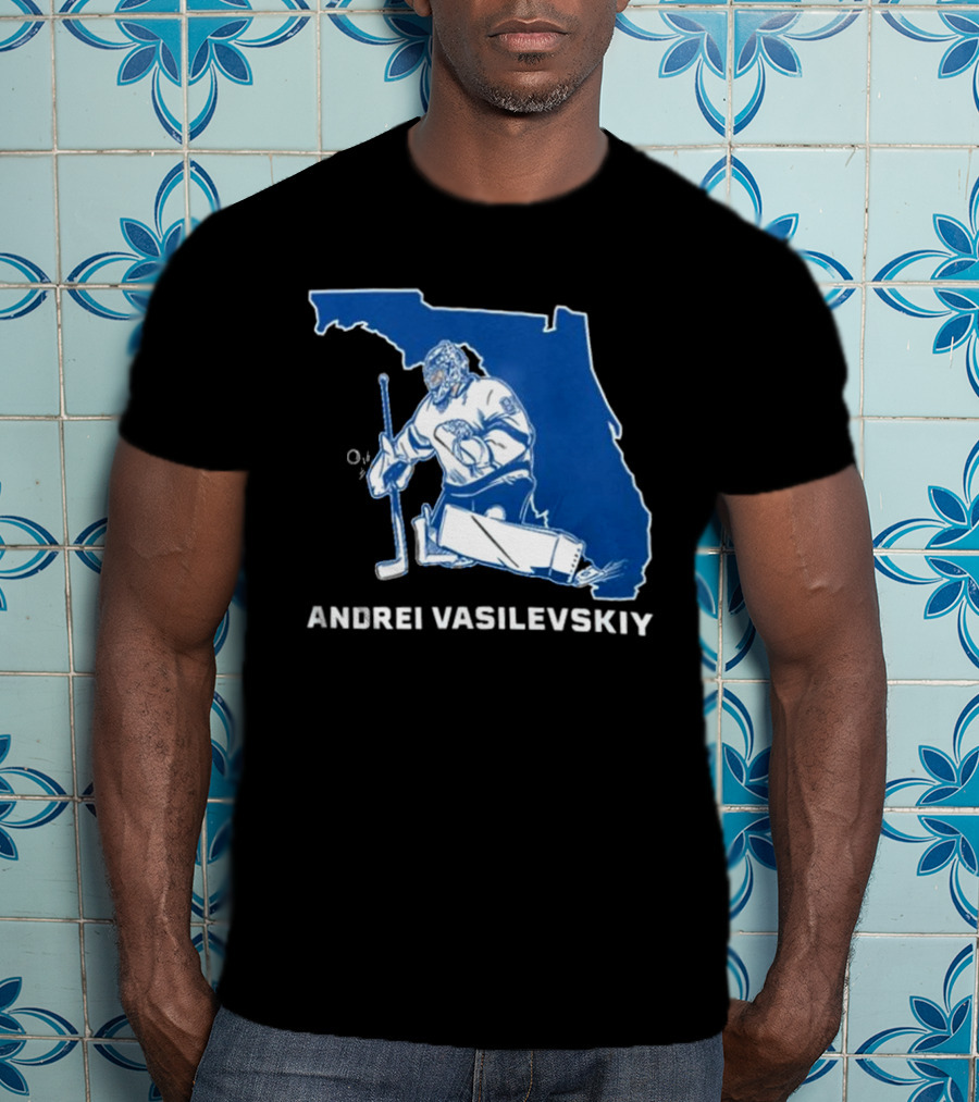 Andrei Vasilevskiy Tampa Bay Hockey Florida Map T-Shirt