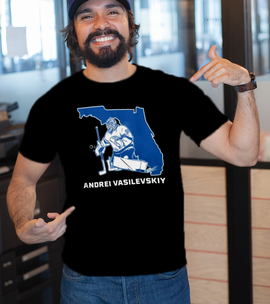 Andrei Vasilevskiy Tampa Bay Hockey Florida Map T-Shirt