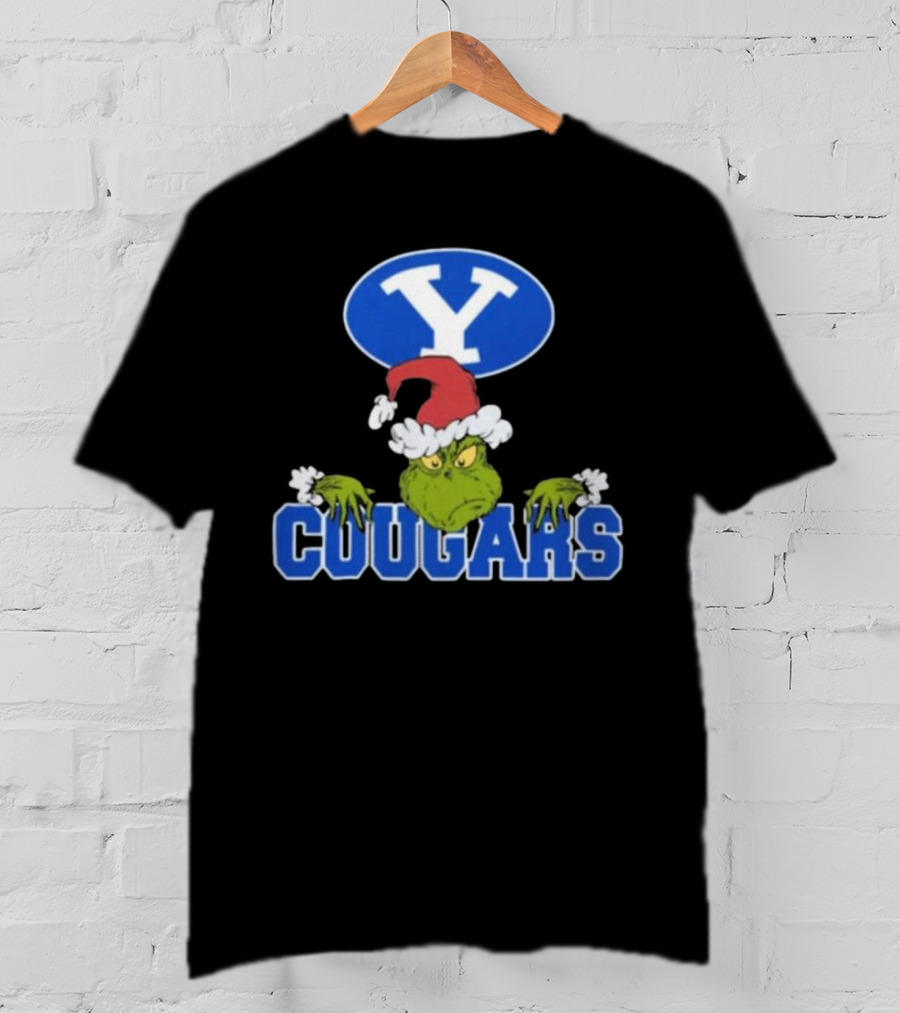 BYU Cougars Grinch Christmas NCAA Football T-Shirt