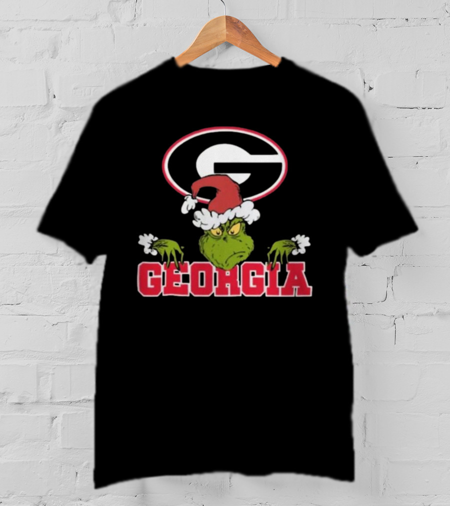 Georgia Bulldogs Grinch Christmas NCAA Football T-Shirt