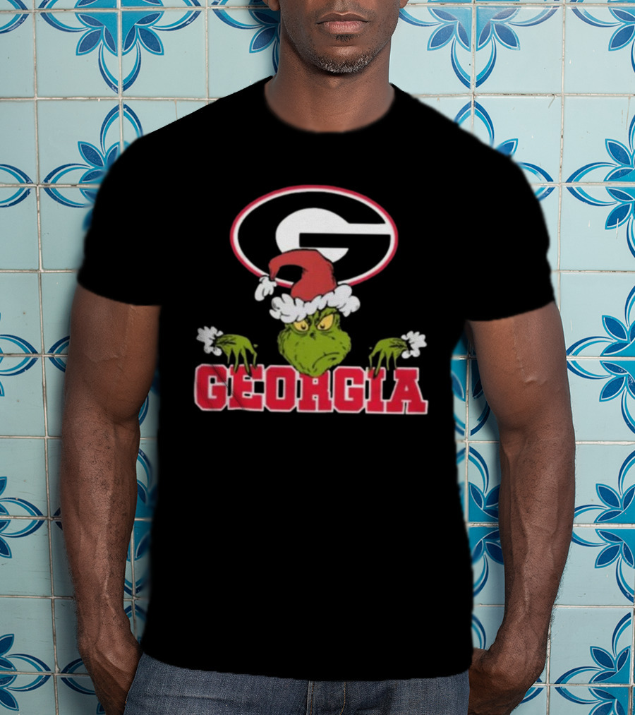 Georgia Bulldogs Grinch Christmas NCAA Football T-Shirt