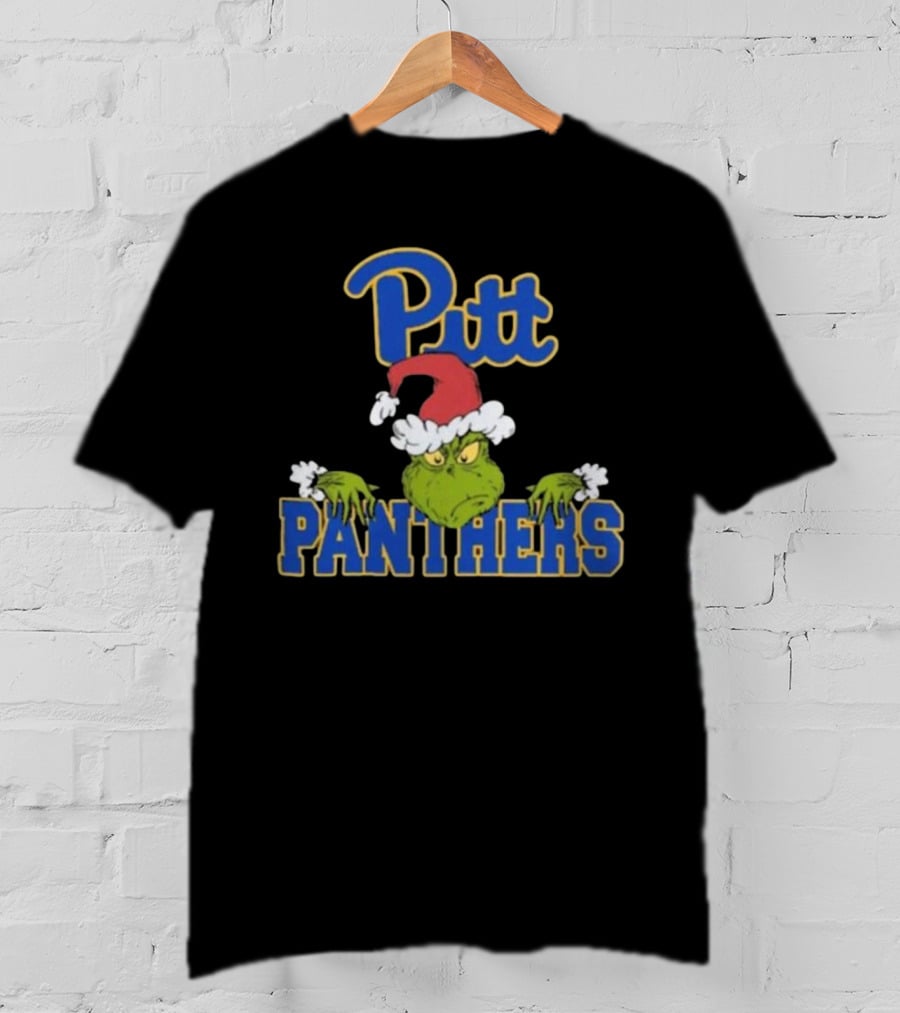 Pitt Panthers Grinch Christmas Football T-Shirt