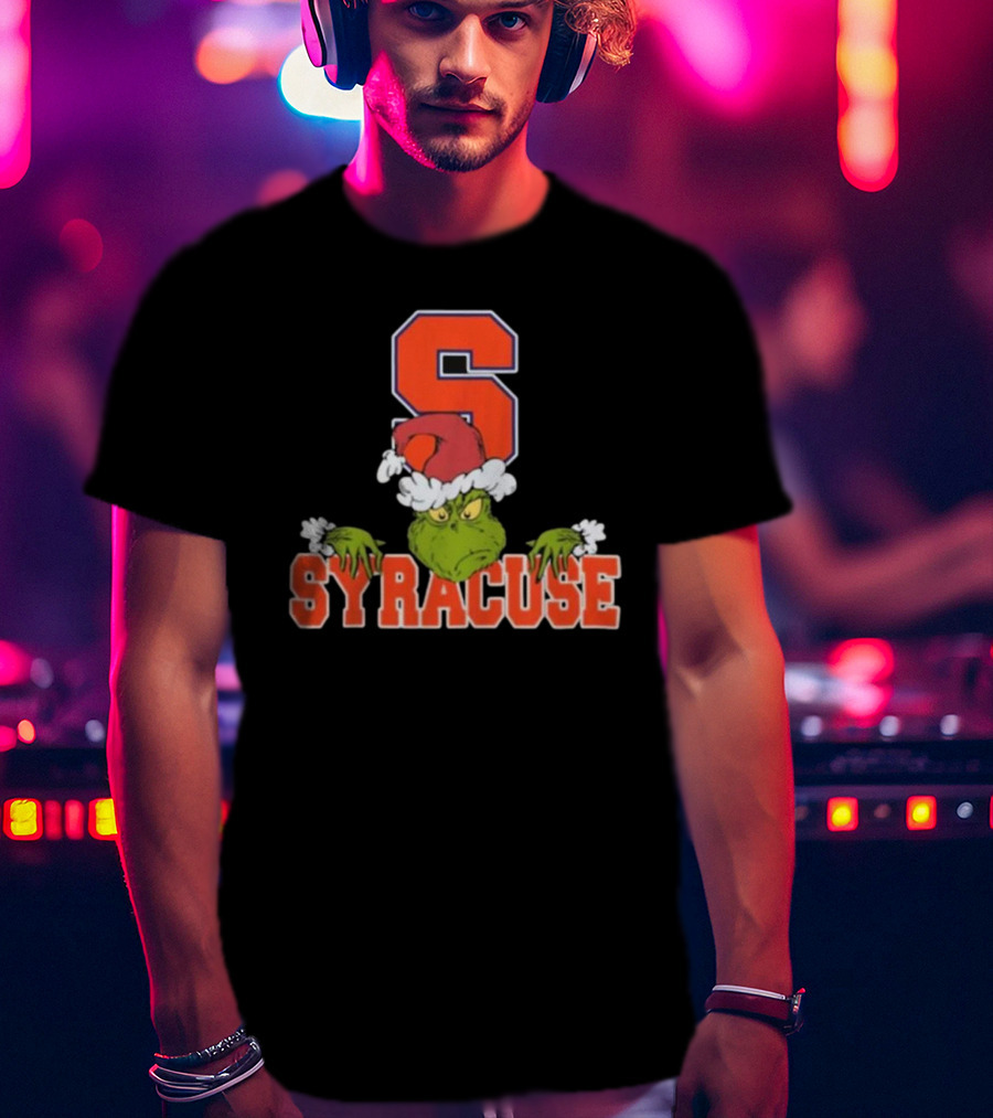 Syracuse Orange Grinch Christmas Football T-Shirt
