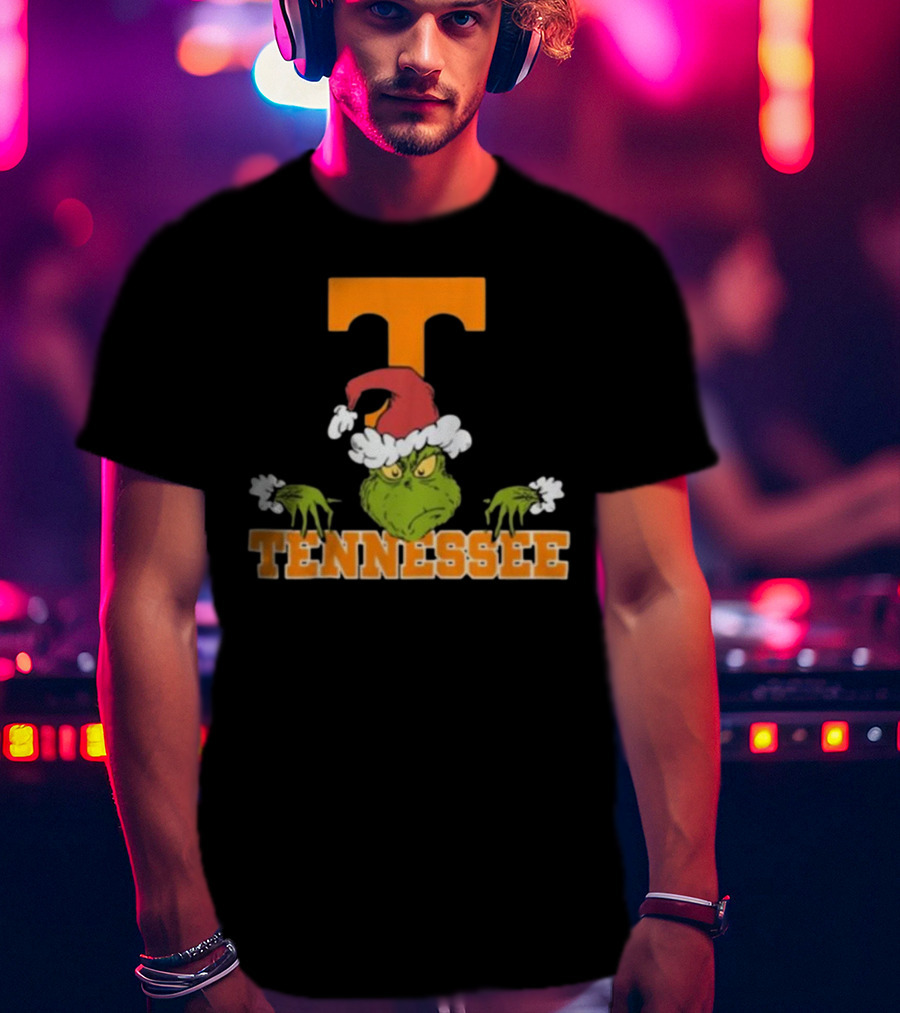 Tennessee Volunteers Grinch Christmas NCAA Football T-Shirt