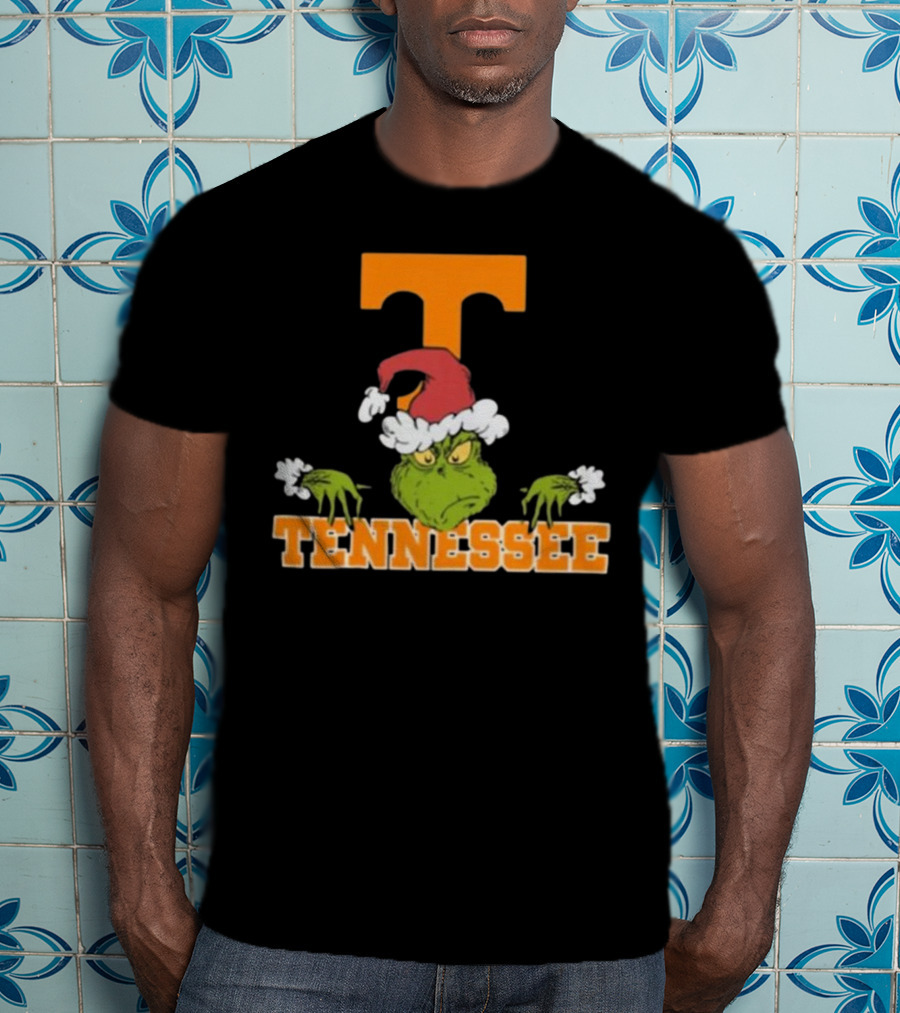 Tennessee Volunteers Grinch Christmas NCAA Football T-Shirt