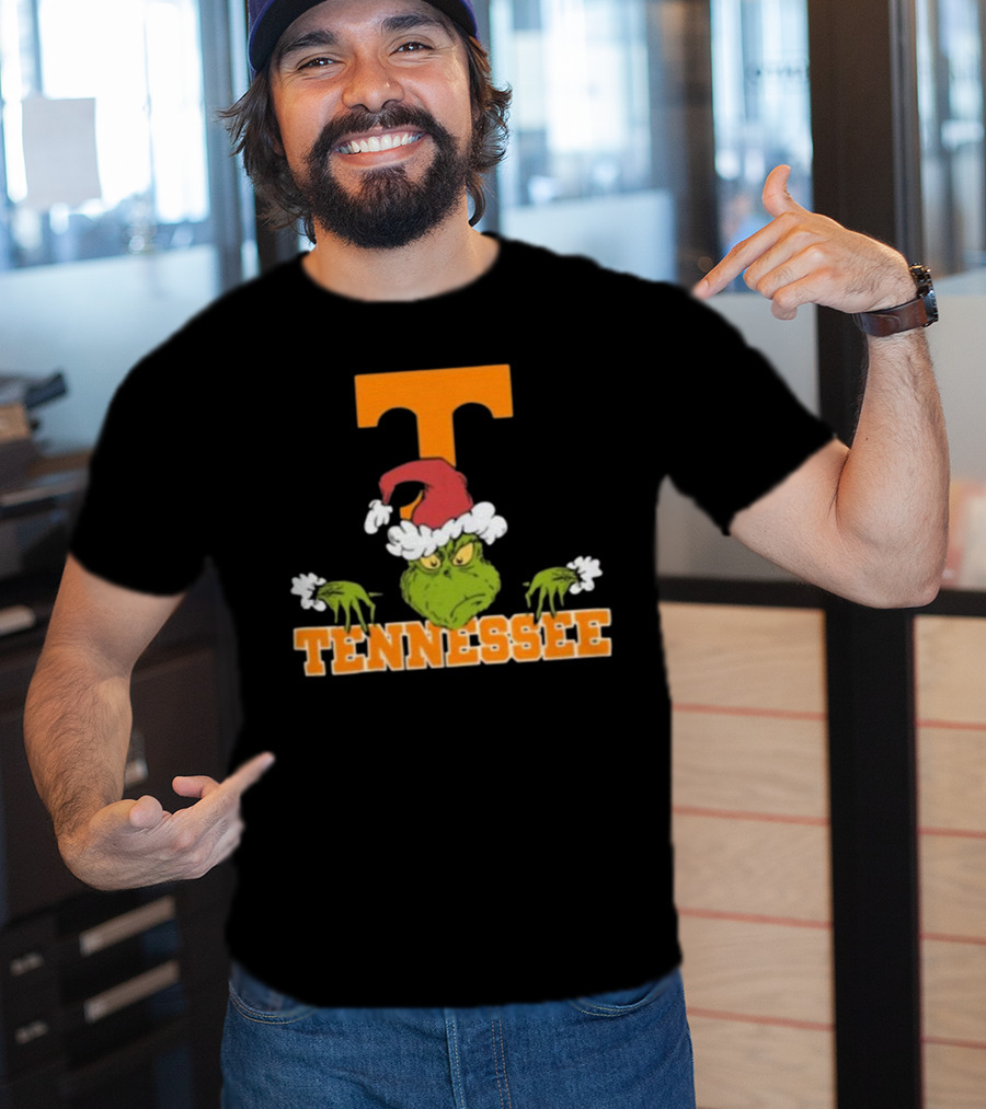 Tennessee Volunteers Grinch Christmas NCAA Football T-Shirt