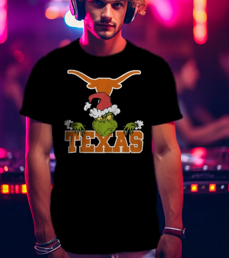 NCAA Texas Longhorns Grinch Christmas T-Shirt