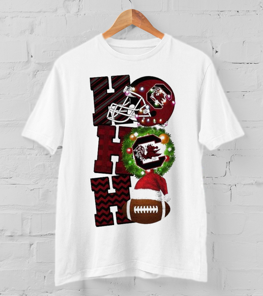 South Carolina Gamecocks Ho Ho Ho Christmas Football Game Day T-Shirt