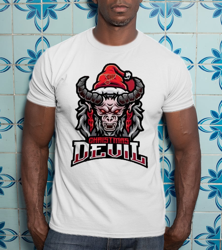 St. Louis Blues Krampus Christmas Devil NHL T-Shirt
