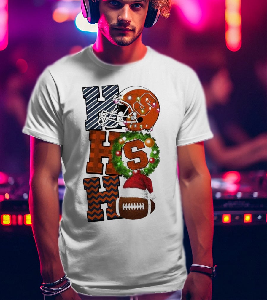 Syracuse Orange Football Ho Ho Ho Christmas Game Day T-Shirt