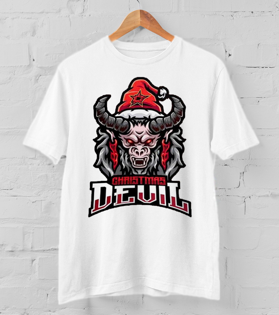 Dallas Stars NHL Krampus Christmas Devil Hockey T-Shirt