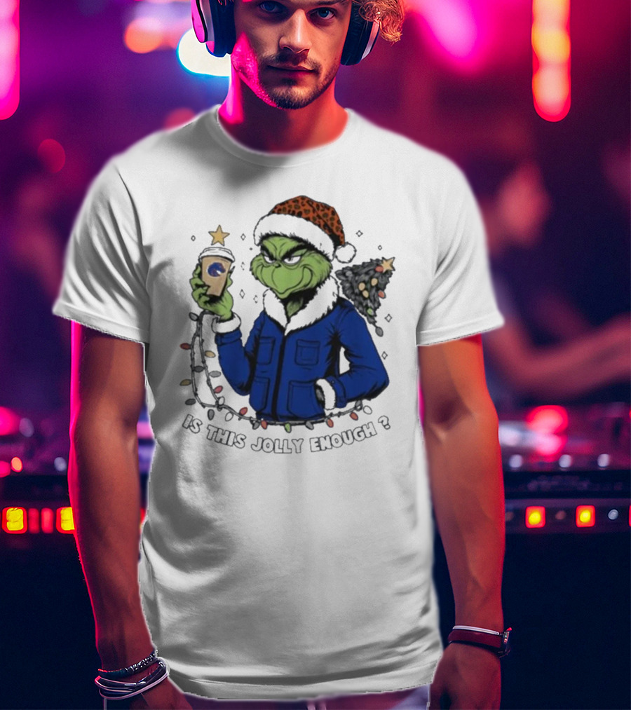 Boise State Broncos Santa Grinch Is This Jolly Enough Merry Christmas T-Shirt