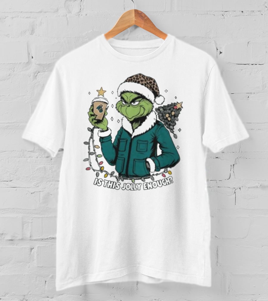 Coastal Carolina Chanticleers Santa Grinch Is This Jolly Enough Merry Christmas T-Shirt