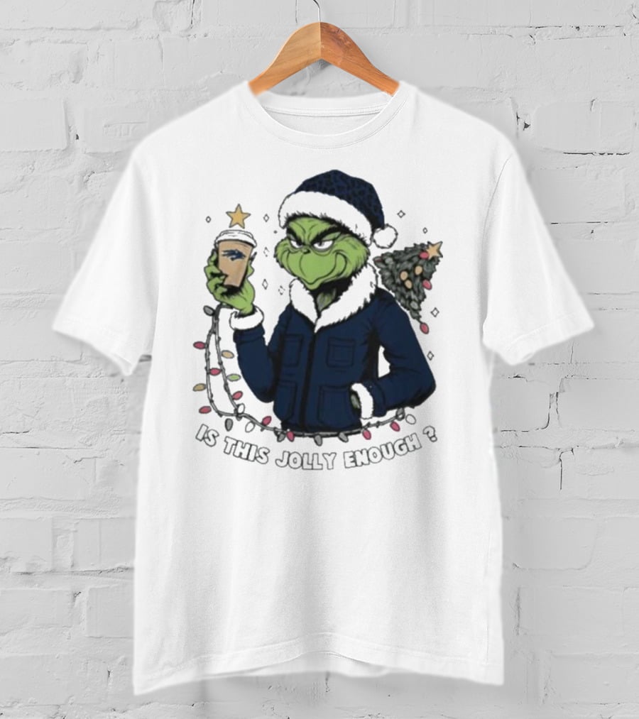 Nevada Wolf Pack Santa Grinch Is This Jolly Enough Merry Christmas T-Shirt