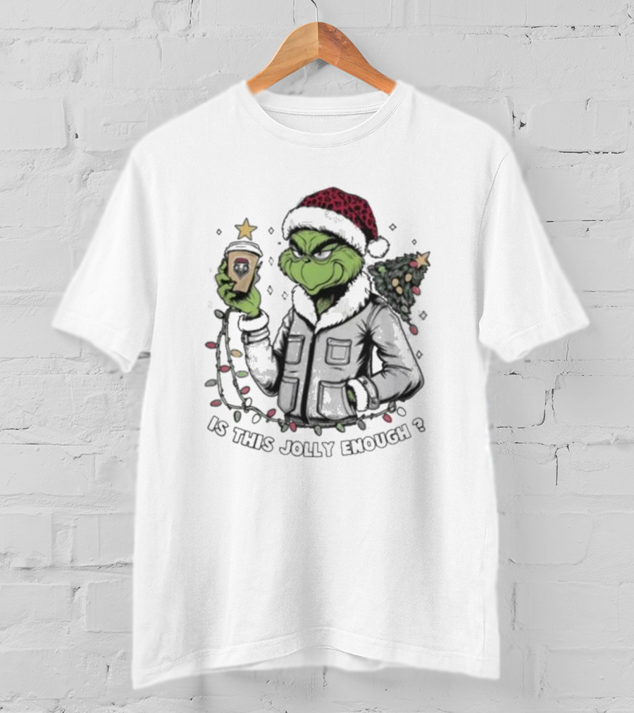 New Mexico Lobos X Santa Grinch Is This Jolly Enough Merry Christmas Festival T-Shirt